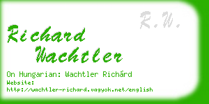 richard wachtler business card